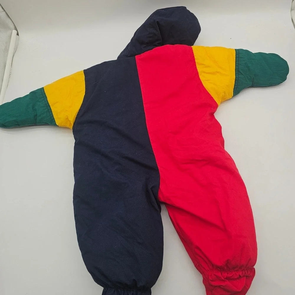 Vintage baby bgosh 6/9 month Baby  Snowsuit Retro vintage train multicolor